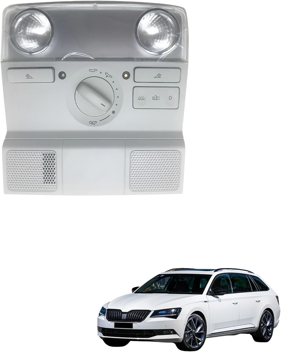 1 Pcs Automotive Overhead Consoles, Compatible with Jetta Golf 6 Sagitar MAGOTAN MK5 Passat B6 3KD947133, Overhead Console Dome