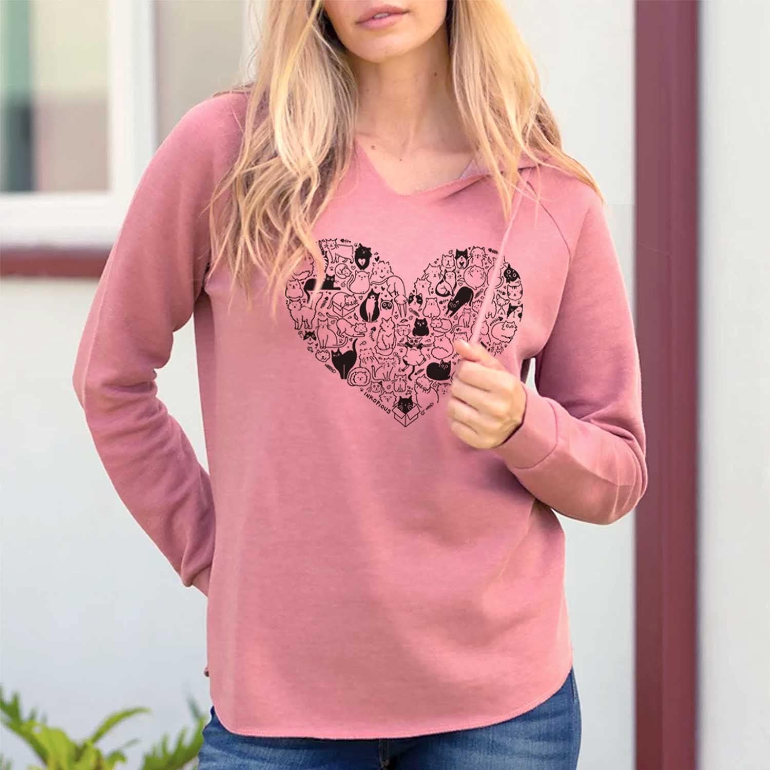 Heart Full of Cats - Women's Cali Wave Hooded Sweatshirt - Image 3