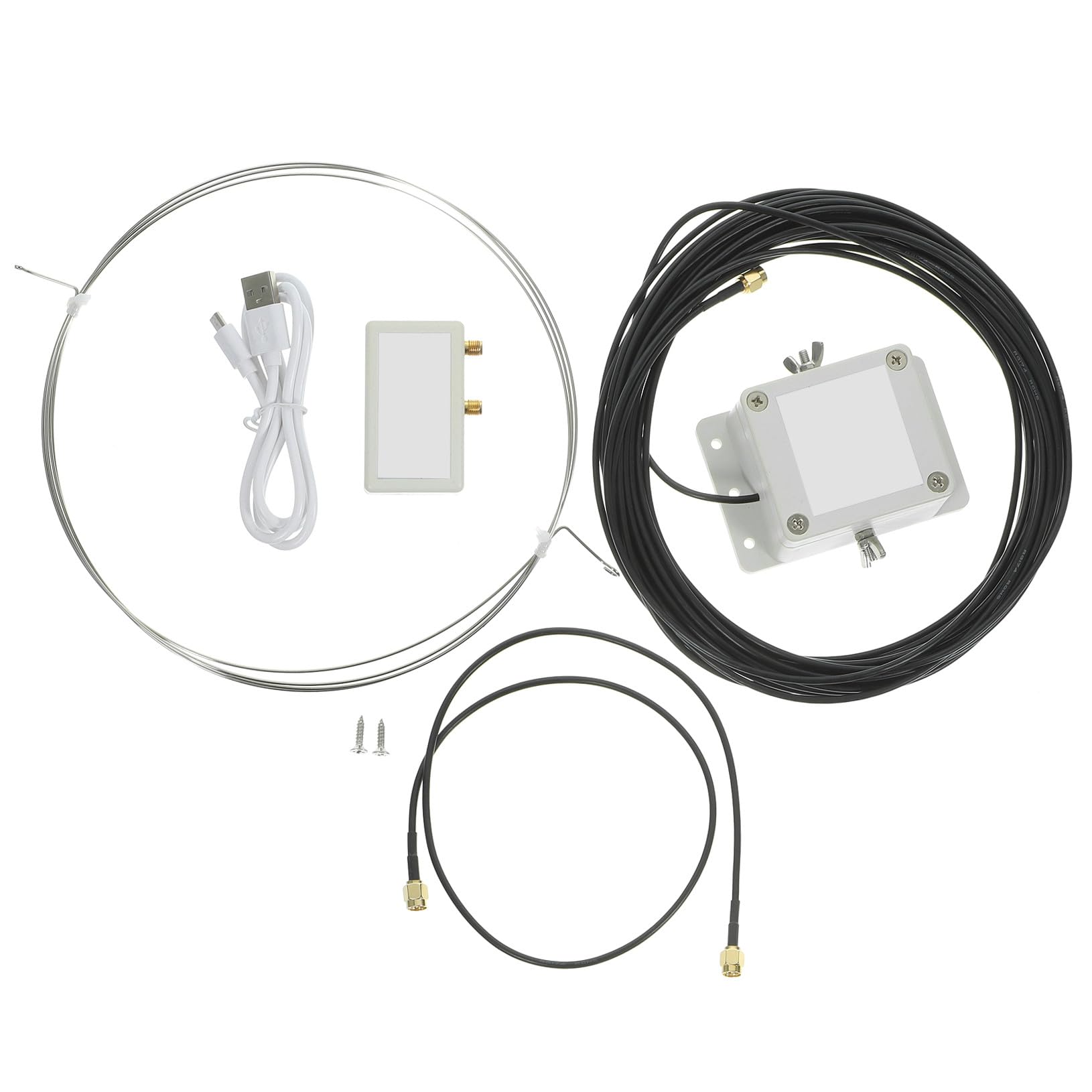 Antenne Active Acier Inoxydable USB Faible Bruit Suppression De Bruit pour Réception Moyennes Ondes Et Ondes Courtes Installation Facile Balcon Toit