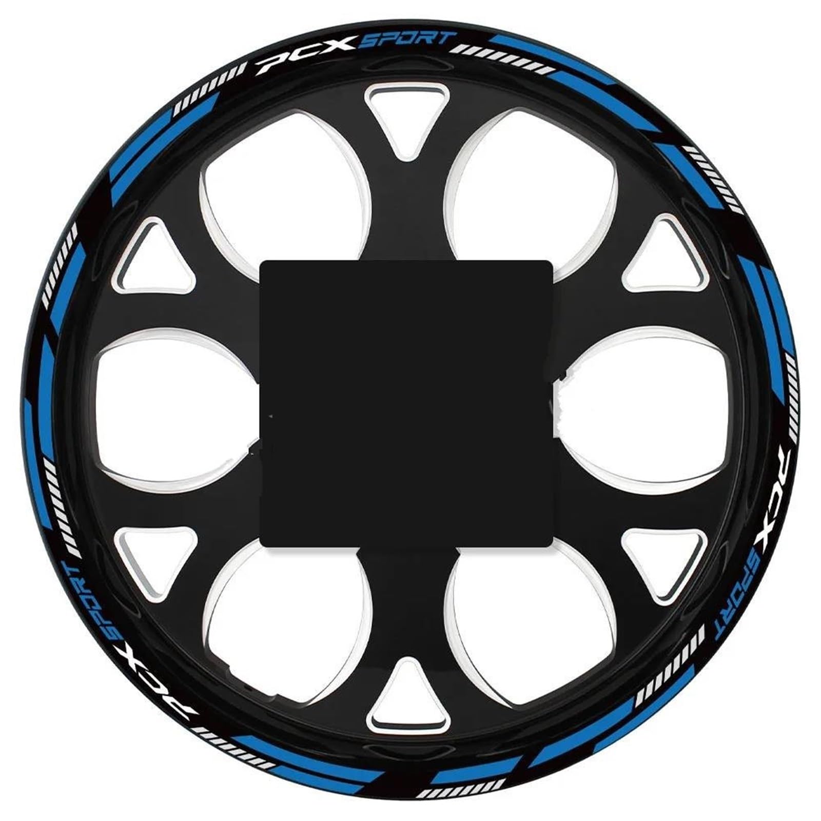 Reflective Motorcycle Wheel Stickers Hub Decals Rim Stripe Tape for PCX125 Pcx 125 PCX150 150(Color3)