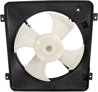 TRQ A/C Condenser Cooling Fan Assembly Compatible with 1996-1998 Honda Civic HO3113104