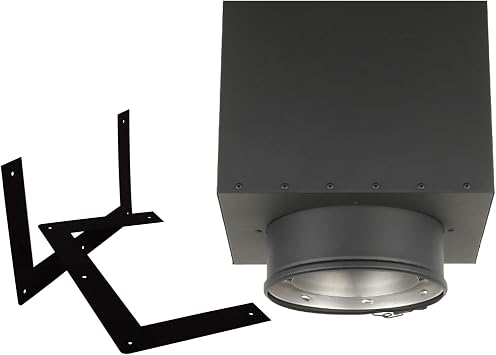 AllFuel HST 11" Tall Square Ceiling Support Box for 6" Diameter 304 Stainless Steel All Fuel Class-A Double Wall Insulated Chimney Pipe
