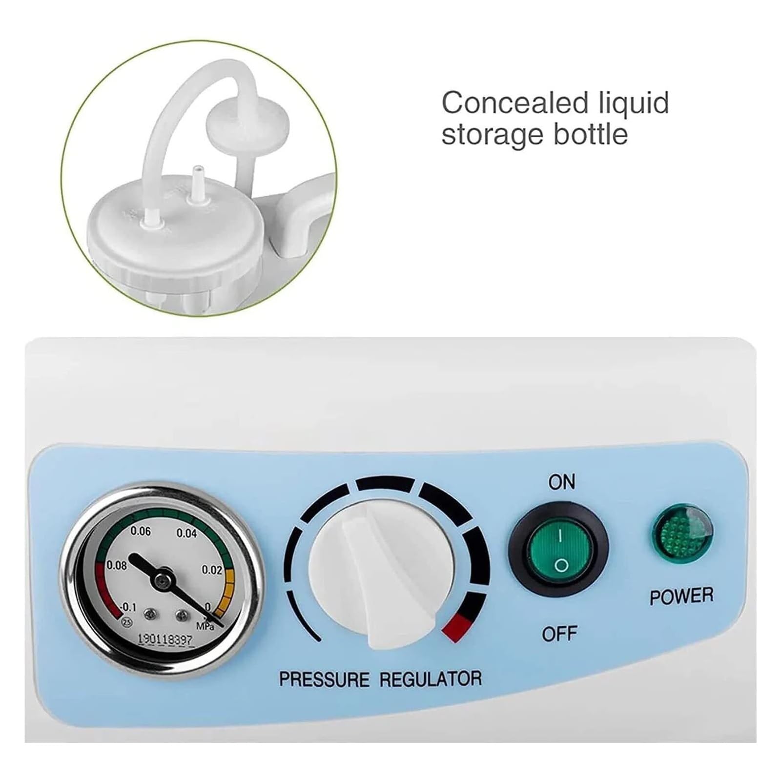 Aspiratore Secrezioni Elettrico Portatile - Aspiratore Nasale Silenzioso per Adulti e Bambini, Ideale per Catarro/Tosse/Asma, Tecnologia ABS, 1000ml Serbatoio