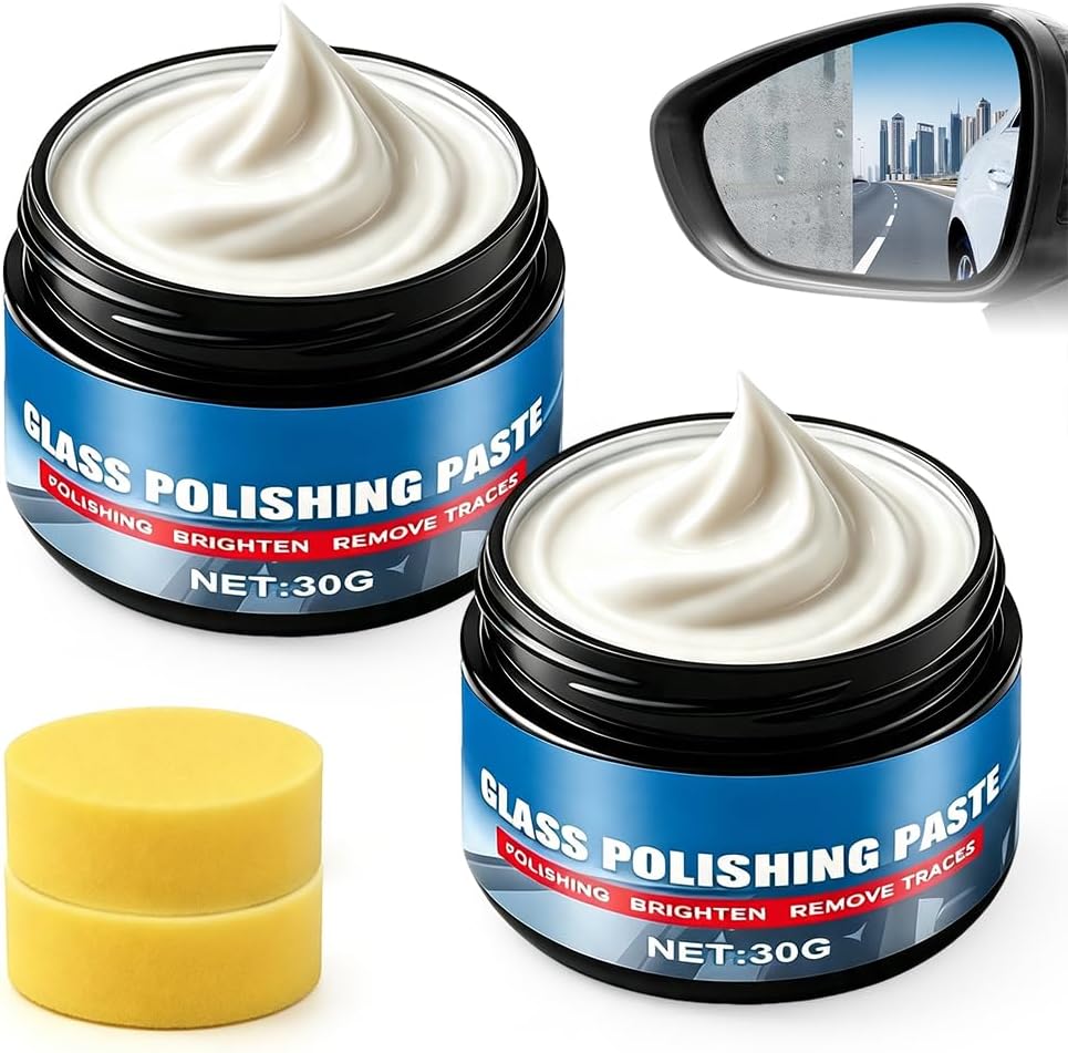 Car Glass Oil Film Remover Paste, Removes Oil Film & Smudges,30g