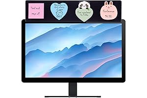 Black Monitor Memo Board Top Mount