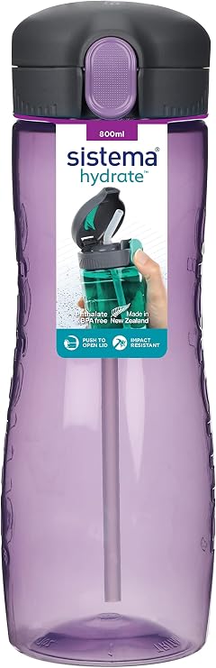 Sistema Quick Flip Tritan Bottle Assorted Colours 800 ml