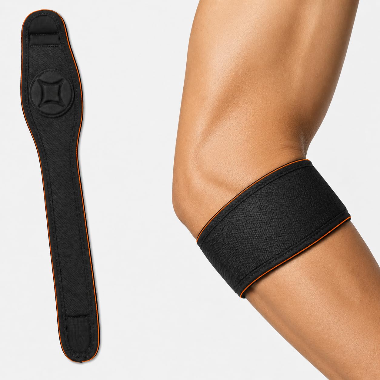 JFIZXOU Tennis Elbow Support Strap, Adjustable Forearm Brace with Removable Pressure Pad, Compression Elbow Band for Golf, Tennis, Gym, Work, Left and Right Arm