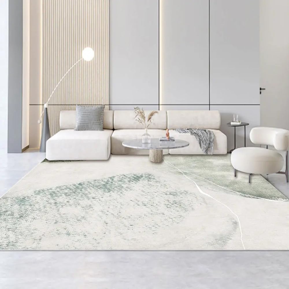 Tapis vert épais et moelleux grand format 120 x 160 cm de haute densité