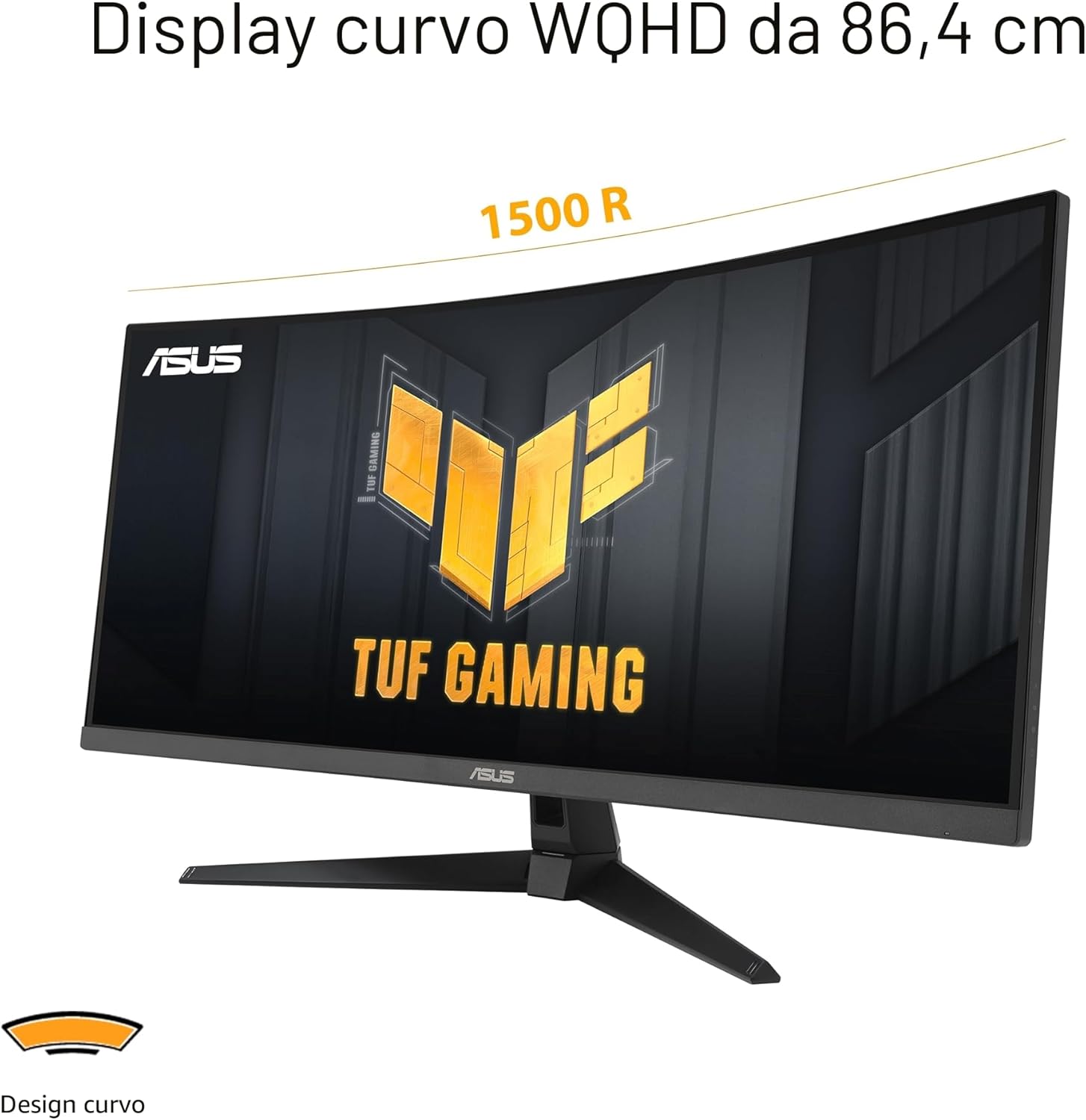TUF Gaming VG34VQ3B Monitor Gaming Curvo da 34ÔÇØ pollici WQHD (3440x1440) - Monitor - Immagine 1