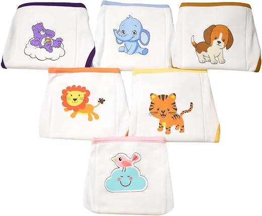 SoftcareTotzTouch Premium Cotton Hosiery Fabric Wide Padded Baby Reusable Nappy/Langot Age (5 Months - 18 Months) Pack of ...