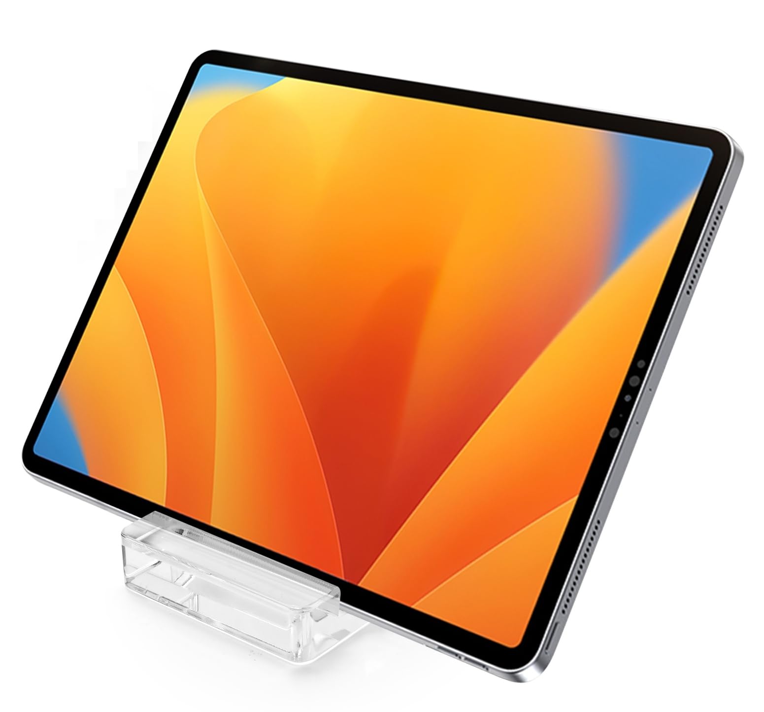 Square Portable Acrylic Cell Phone CuteTransparent Desk Tablet Stand Universal Creative Travel-Friendly Accessory Compatible Smartphones and Mini Tablet