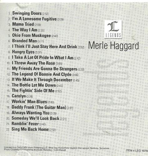 Legends: Merle Haggard [Audio CD] Haggard, Merle
