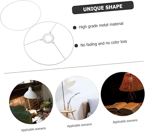 Miniatura 5 de Angoily 3 juegos de pantalla marco de lámpara vintage pantallas de lámpara redonda pantalla lámpara de mesa pantallas colgante jaula de alambre