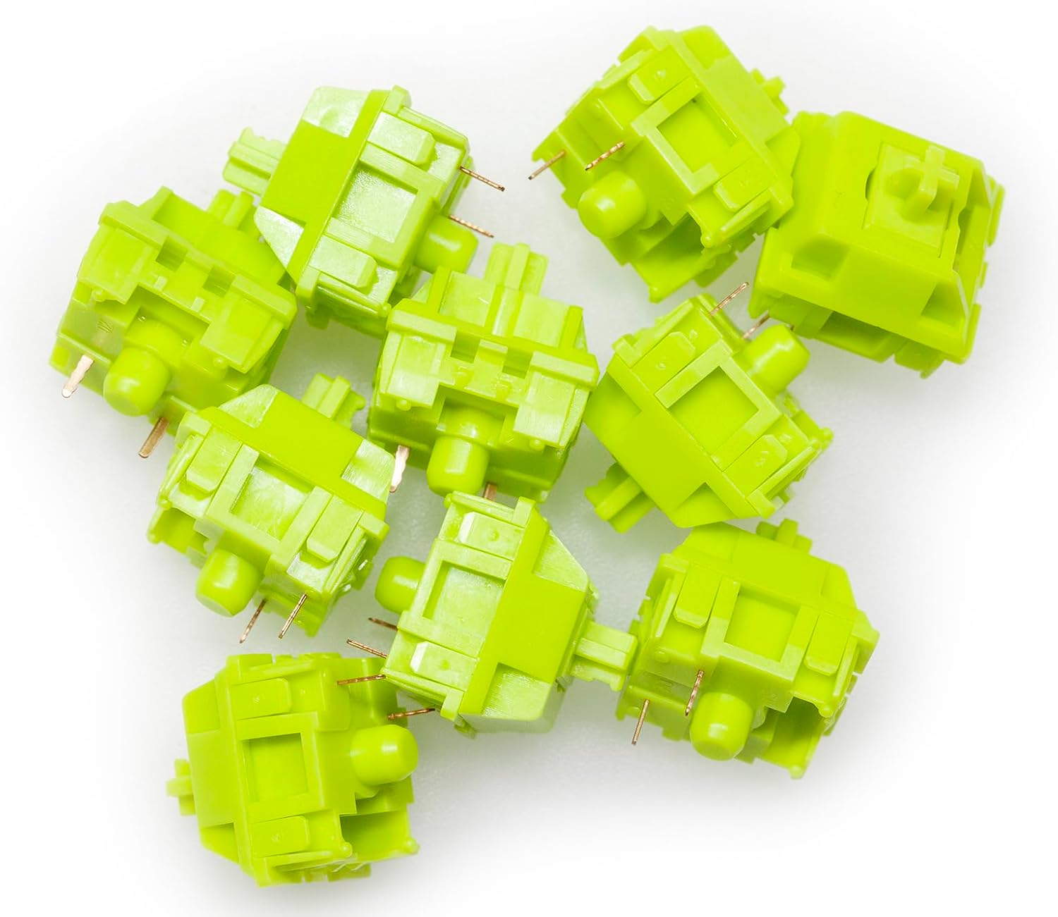 KPREPUBLIC KTT Matcha Tactile 45g MX Switch for Mechanical Keyboard - Factory Lubed PC POM Gold Plated Spring (90 Switches)