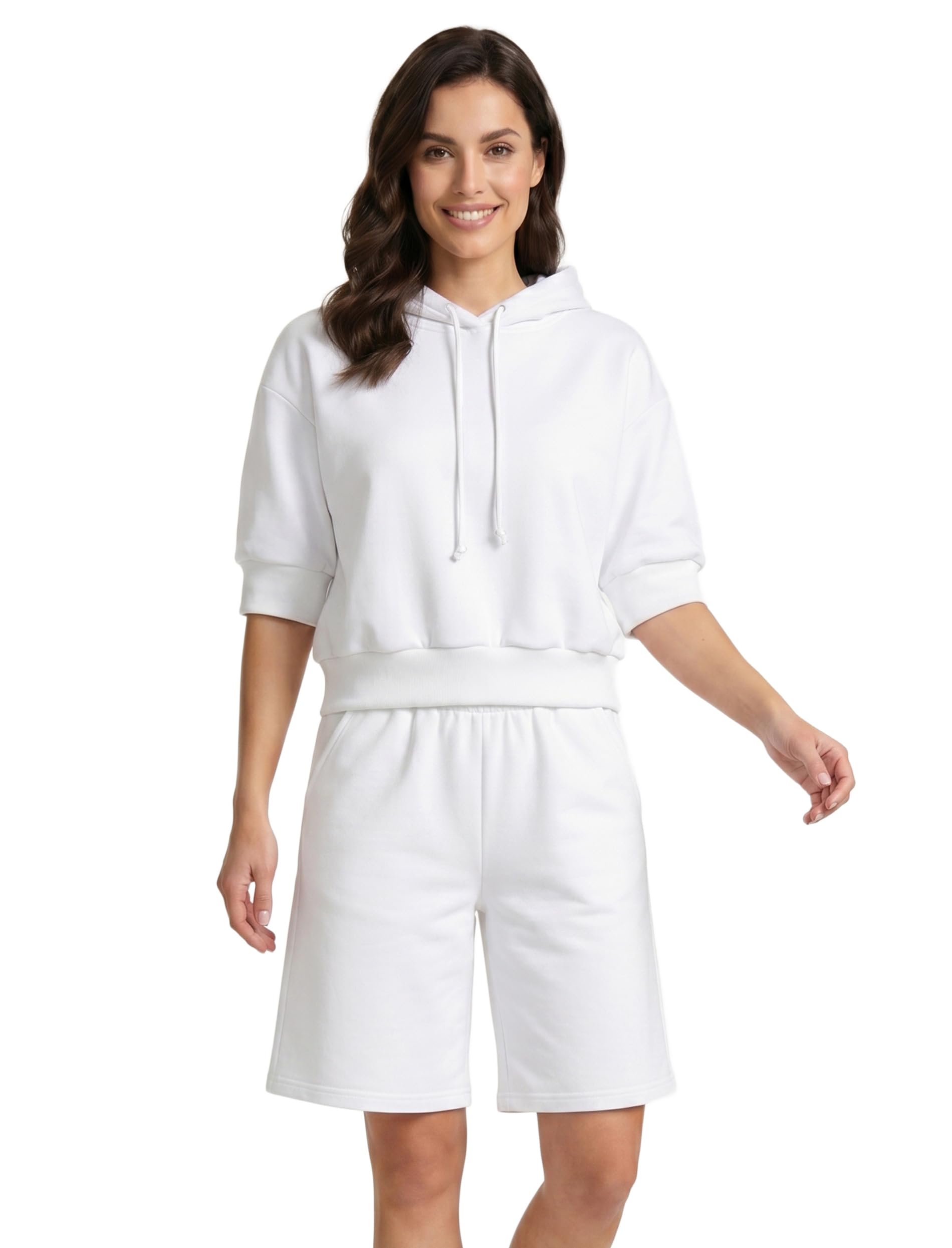 Vivisence 9210kmpl Komplet szorty + bluza, biały