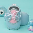 Neska Moda 6 To 12 Months Baby Boys & Baby Girls Cute Soft Cotton Pre-Walker Lace Booties (Light Blue,Pink)-BT4712 gallery image