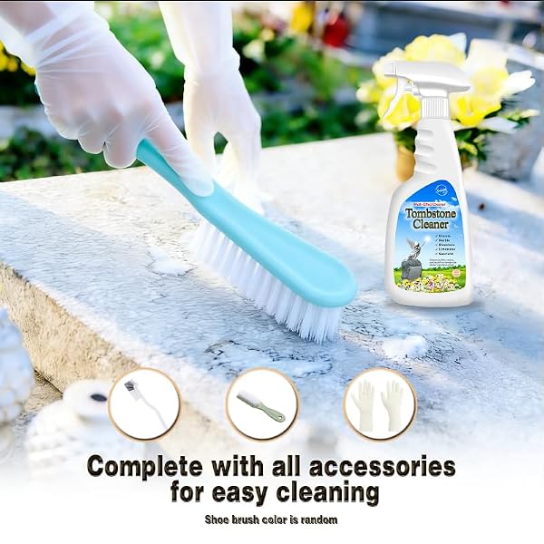 16.9oz Headstone Cleaner for Graves,Granite Cleaner & Stone Renewer by Snowlily - Image 6