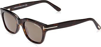 Tom Ford Rectangular Sunglasses TF237 Snowdon 52N Dark Havana 52mm FT0237