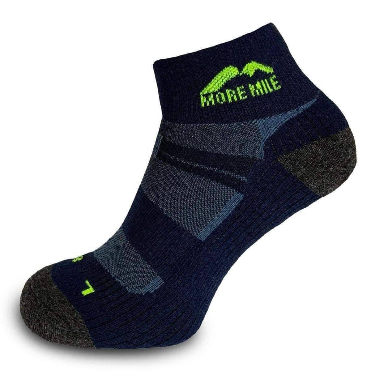 More Mile Men's Blue Endurance Running Socks - 8.5-10.5
