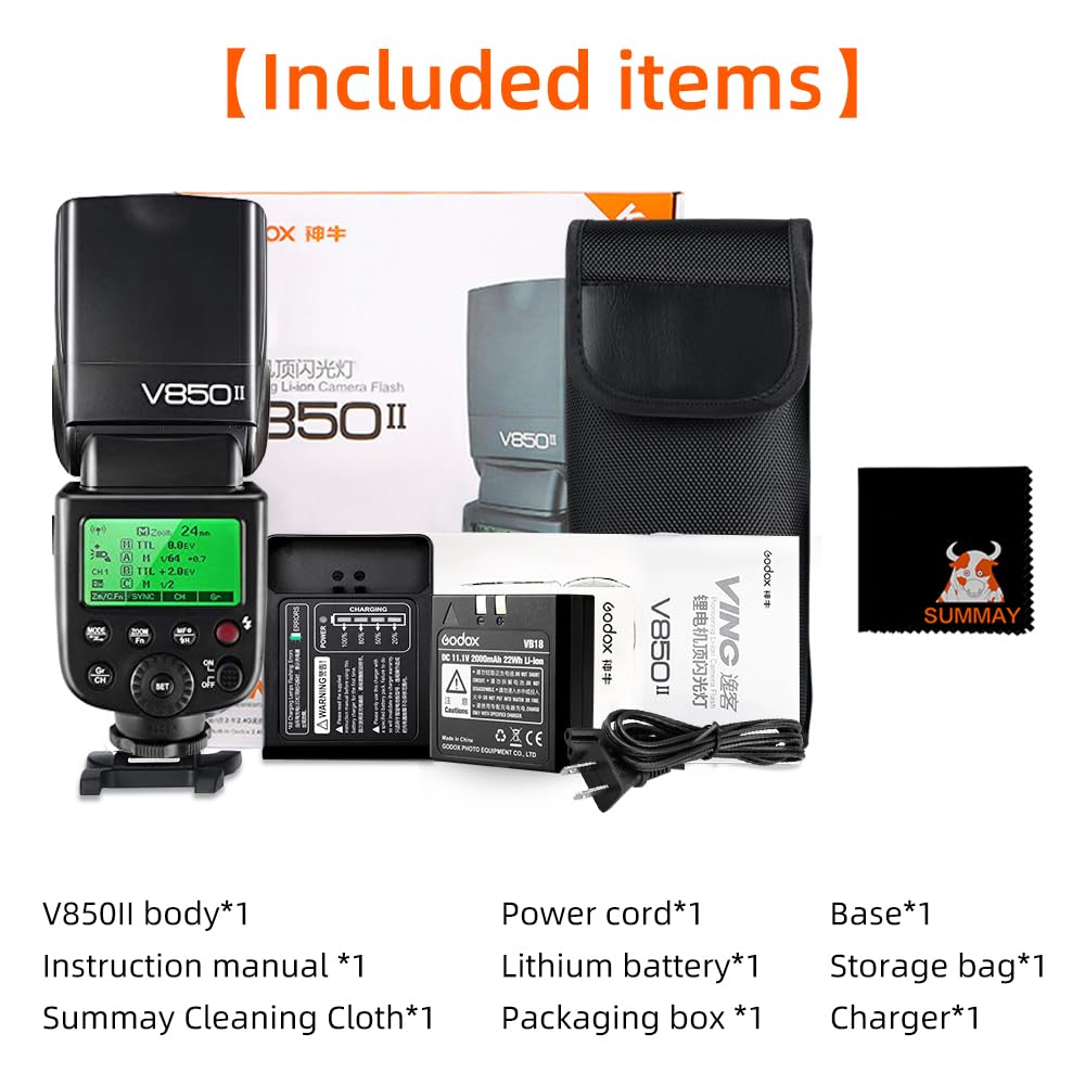 Amazon.com : Godox V850ii GN60 1/8000s HSS Camera Flash Speedlight