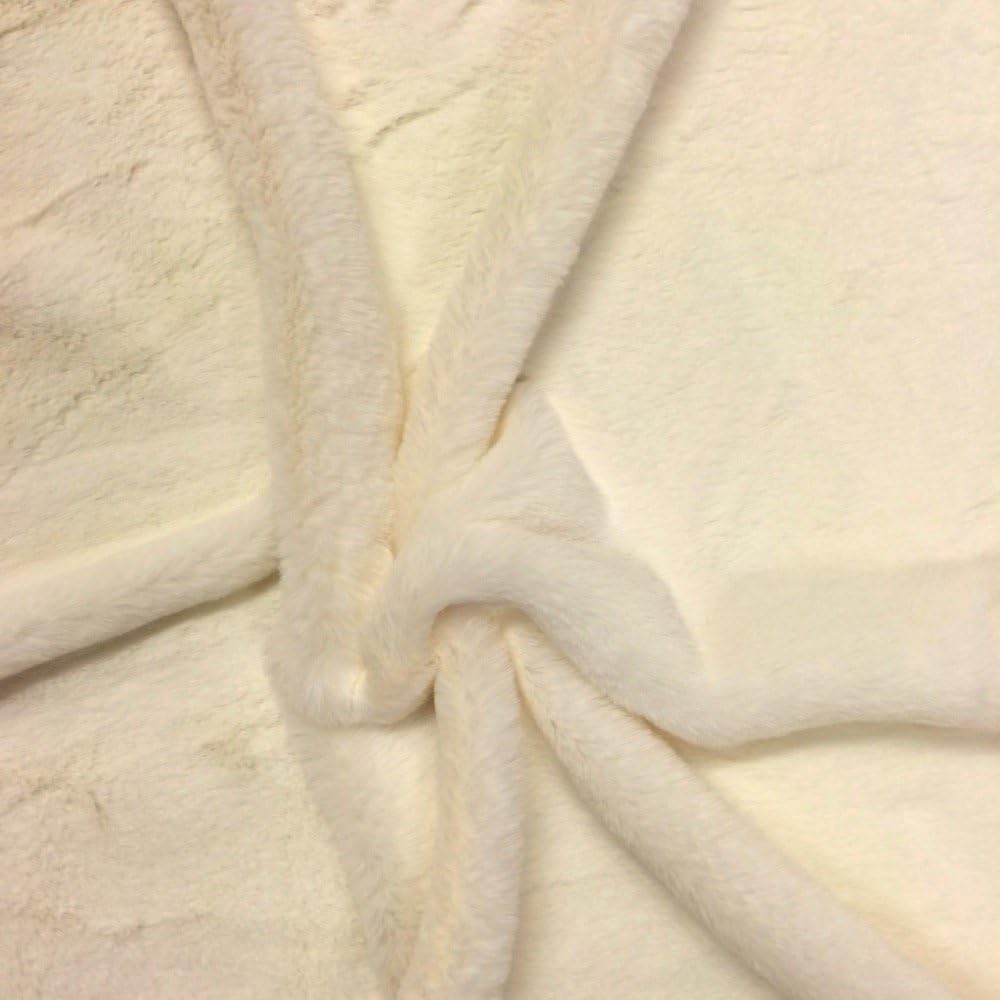 Faux Fur Fabric Short Pile 60 Wide Sold by The Yard Shag Rabbit Ivory