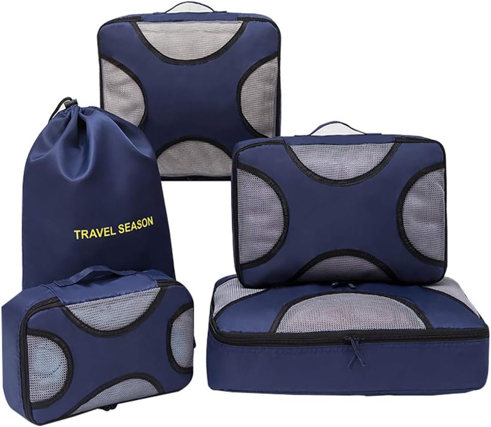 5 Set Packing Travel Organizer Cubes Set Accessories Travel Luggage Packing Organizers