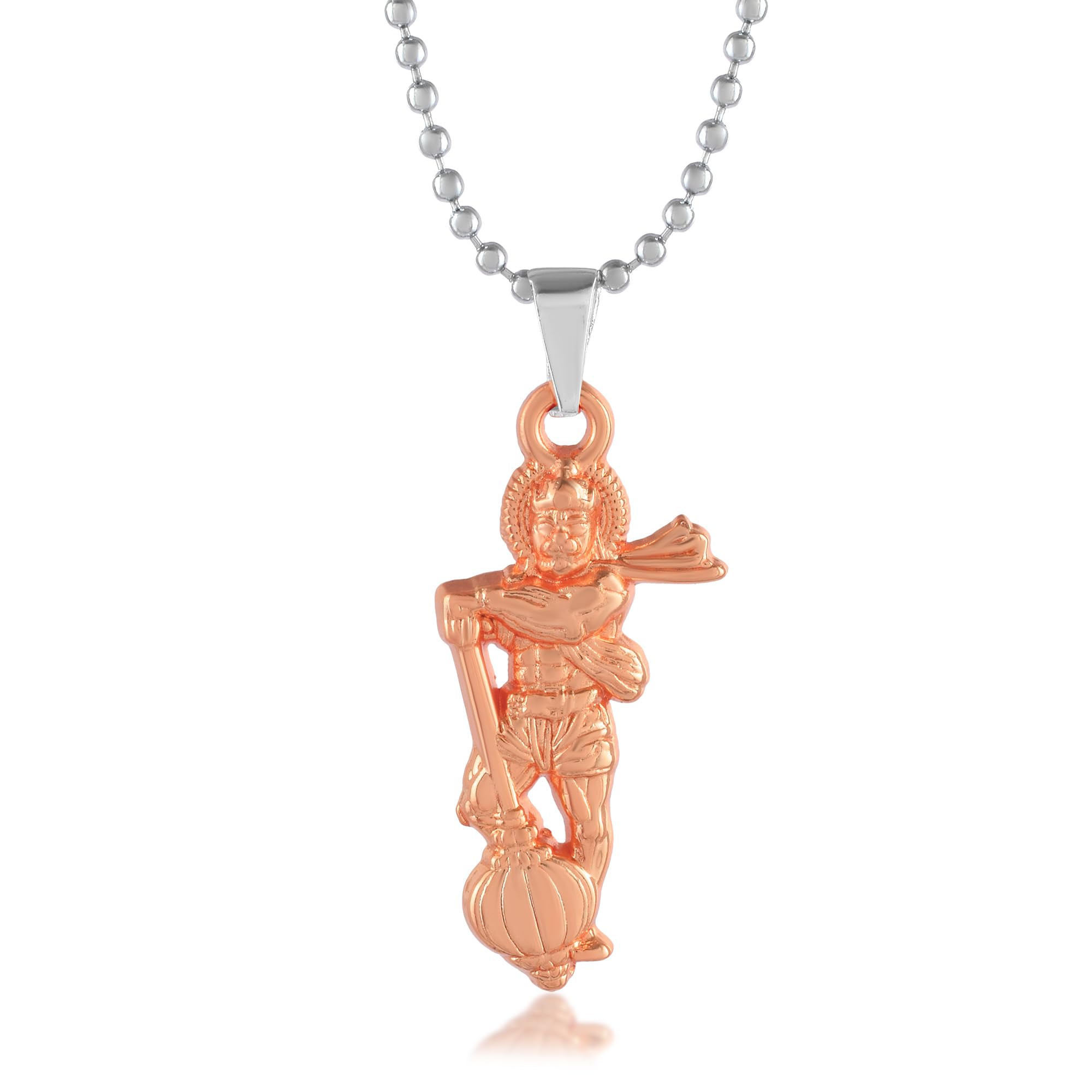 Brass Copper plated Lord Hanuman Balaji Bajrang Bali Pendant for Men & Boys- Rudra Avtaar Design (SST2907PCRX)-image-13