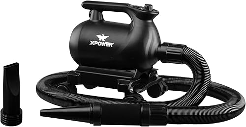 XPOWER A-12 - Soplador profesional para secadora de automóvil con muelle móvil con ruedas giratorias