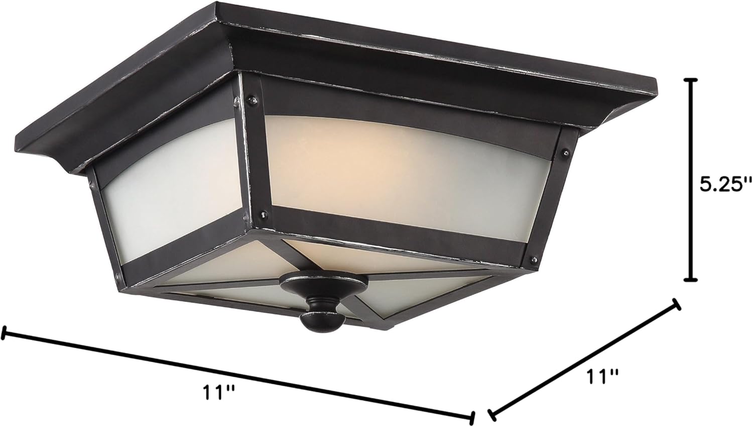 NUVO Lighting 62/823 Transitional One Light Flush Mount from Essex Collection in Black Finish, 11.00 inches