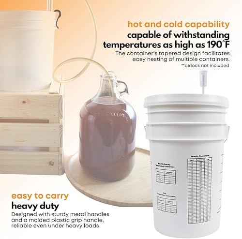 Miniatura 7 de FastRack - Cubo de fermentación con esclusa de aire, fermentador de vino de elaboración casera de 0.23 oz con esclusa de aire, cubo de fermentación