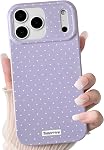 Lovmooful Compatible for iPhone 15 Case Cute Aesthetics Polka Dot Design for Girls Women Soft TPU Shockproof More Protective Girly for iPhone 15 Case-Pink