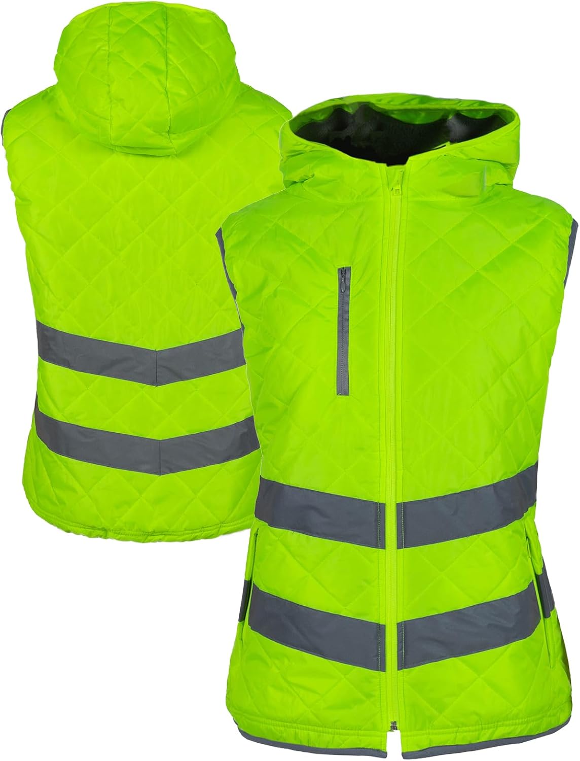 Safety Vest for Women with Hood,ANSI Class 2 Hi Vis Vest for Women Outdoor