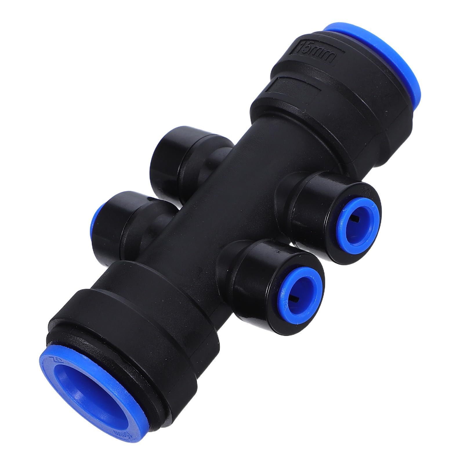 BETOOKY 6-Way Drip Irrigation Hose Connector 15mm to 6mm Quick Release Pom Fitting for Efficient Watering in Garden and Tree Irrigation Systems