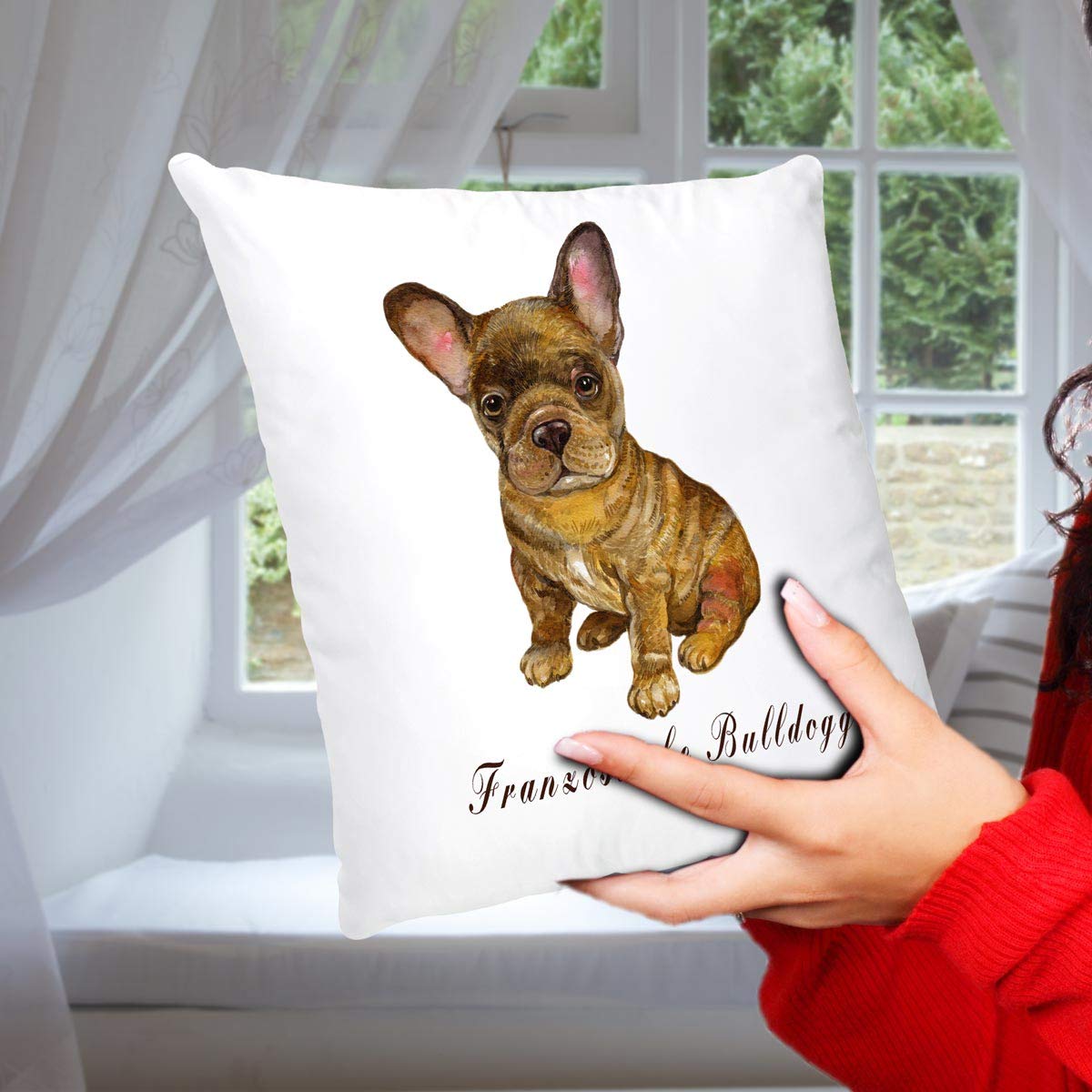 TRIOSK Hundekissen 40x40 Cm – Mit Dalmatiner-Motiv & Spruch, Für Hundeliebhaber