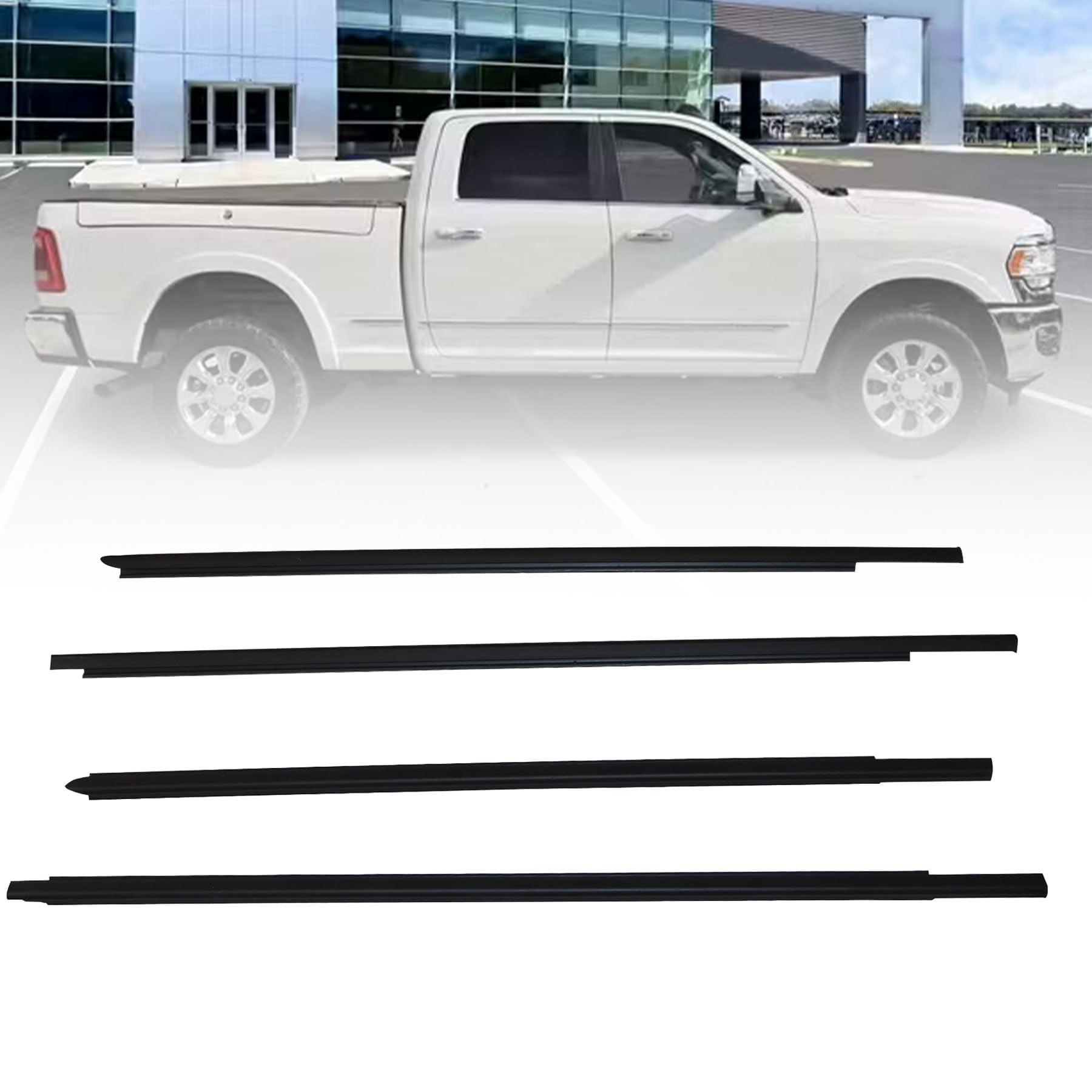 Guarnizioni Per Finestrini Dodge Ram 1500 2500 3500 2009-2021 - ItranMc 4 Pezzi