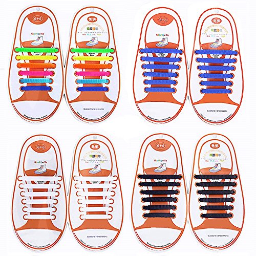 Talent Fashion Kids/Adults Tieless Elastic Silicone No Tie Shoelaces, Waterproof Rubber Flat Running Shoe Laces for Sneakers Board Shoes Casual Shoes and Boots, Pink