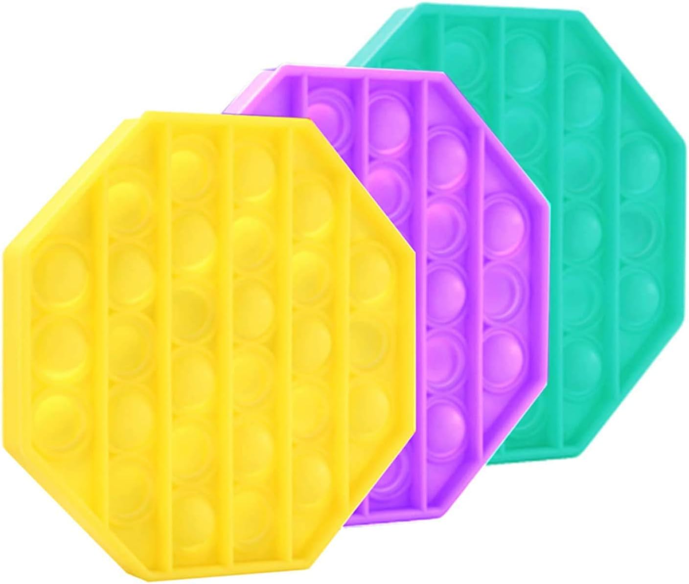SKEIDO Push pop Bubble Squeeze Sensory Fidget Toy, Pop It Figit Toy Fidget Toys Autism Special Needs Stress Reliever, Push Bubble Gadgets (Color : 3 Colors)