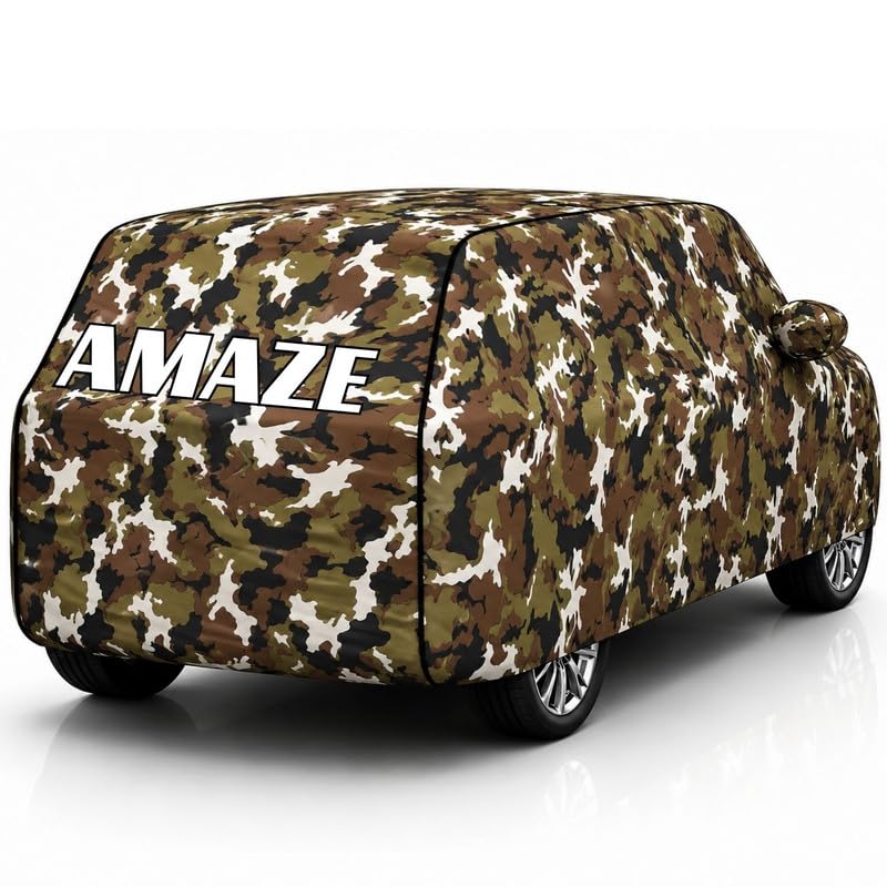 Image of Back-Boo Heavy Waterproof Amaze Car Cover | Polyester Car Body Covers for Rain & Sun | UV Protection, Dustproof, Scratch Resistant, Windproof, Heat Resistant, Custom Fit - (Jungle)