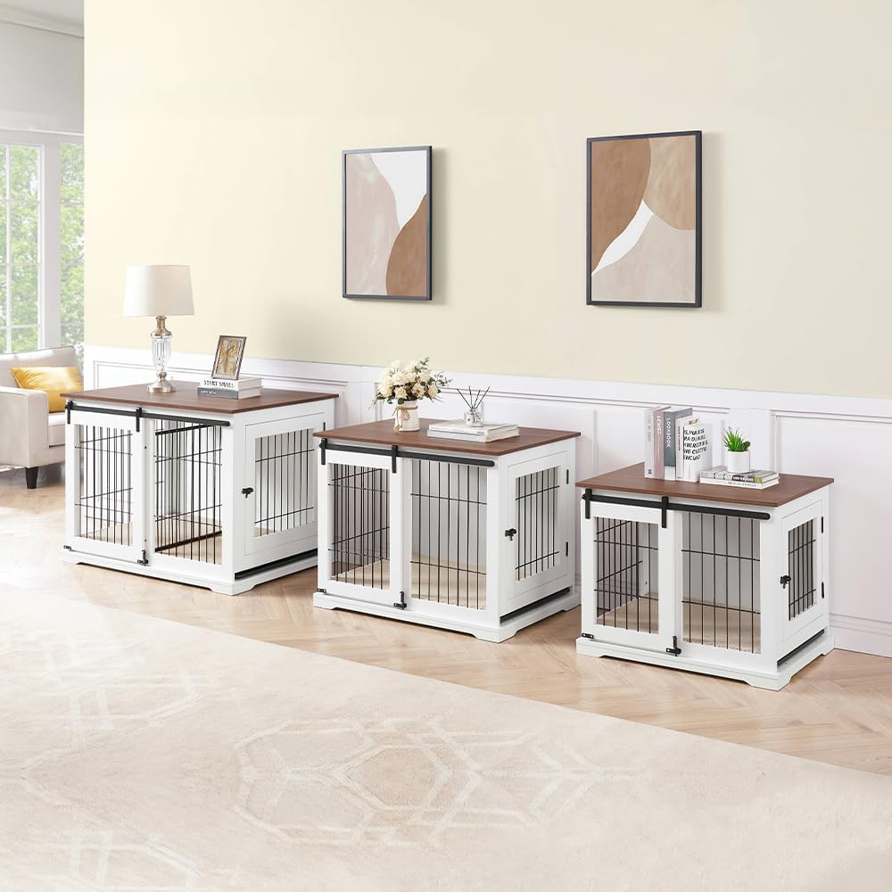Stylish Comfort: Review of the beeNbkks Dog Crate Furniture with Sliding Barn Door