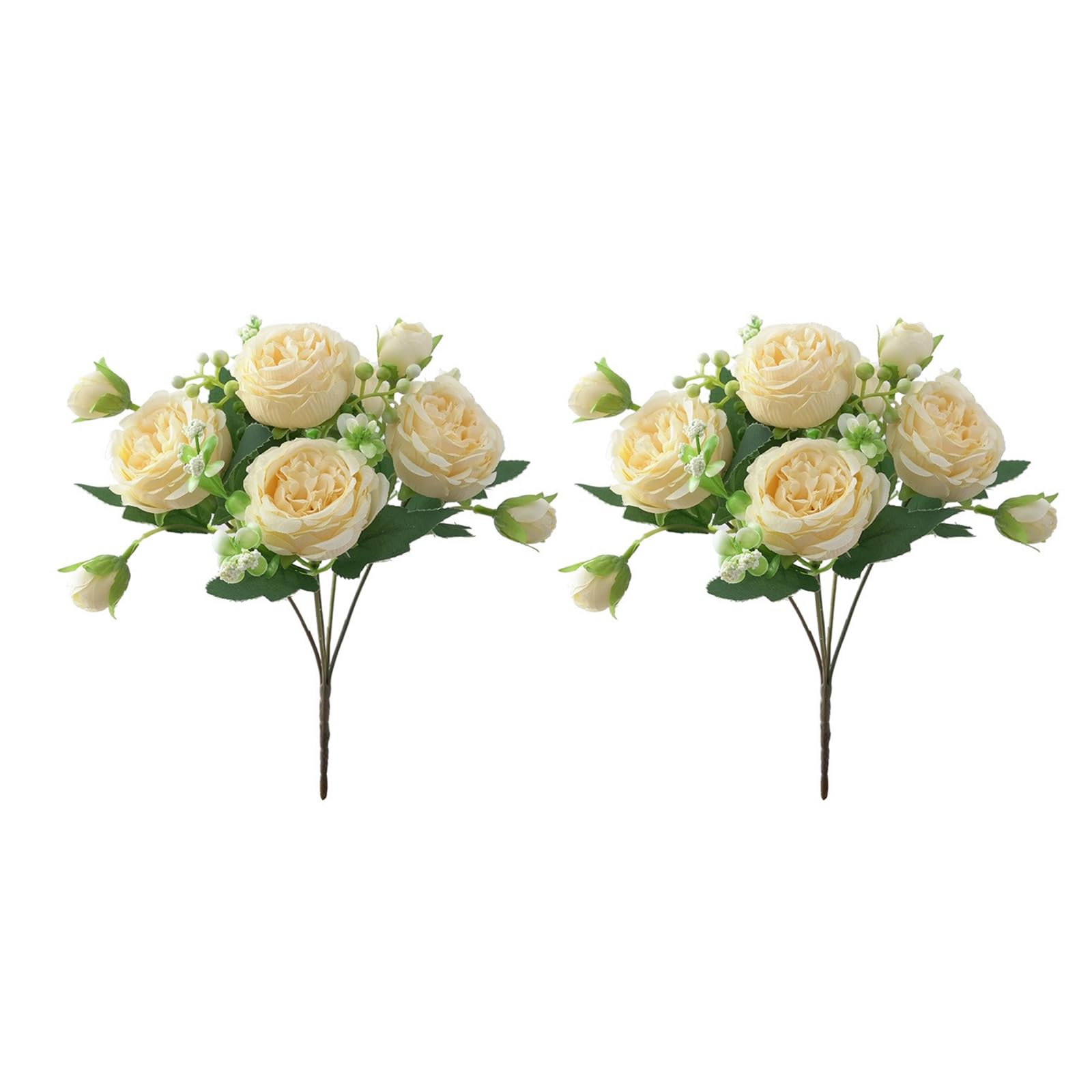 Msioytog 2pcs Beautiful Bridal Bouquets Romantics Wedding Celebrations Bridesmaids Flowers for Special Occasion Home Decoration Flowers