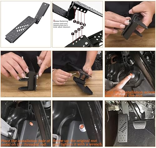 Miniatura 4 de JL Dead Pedal Muerto, Gladiator Dead Pedal lateral izquierdo, reposapiés panel compatible con Jeep Wrangler JL/Gladiator JT 2018 2019 2020 2021 2022