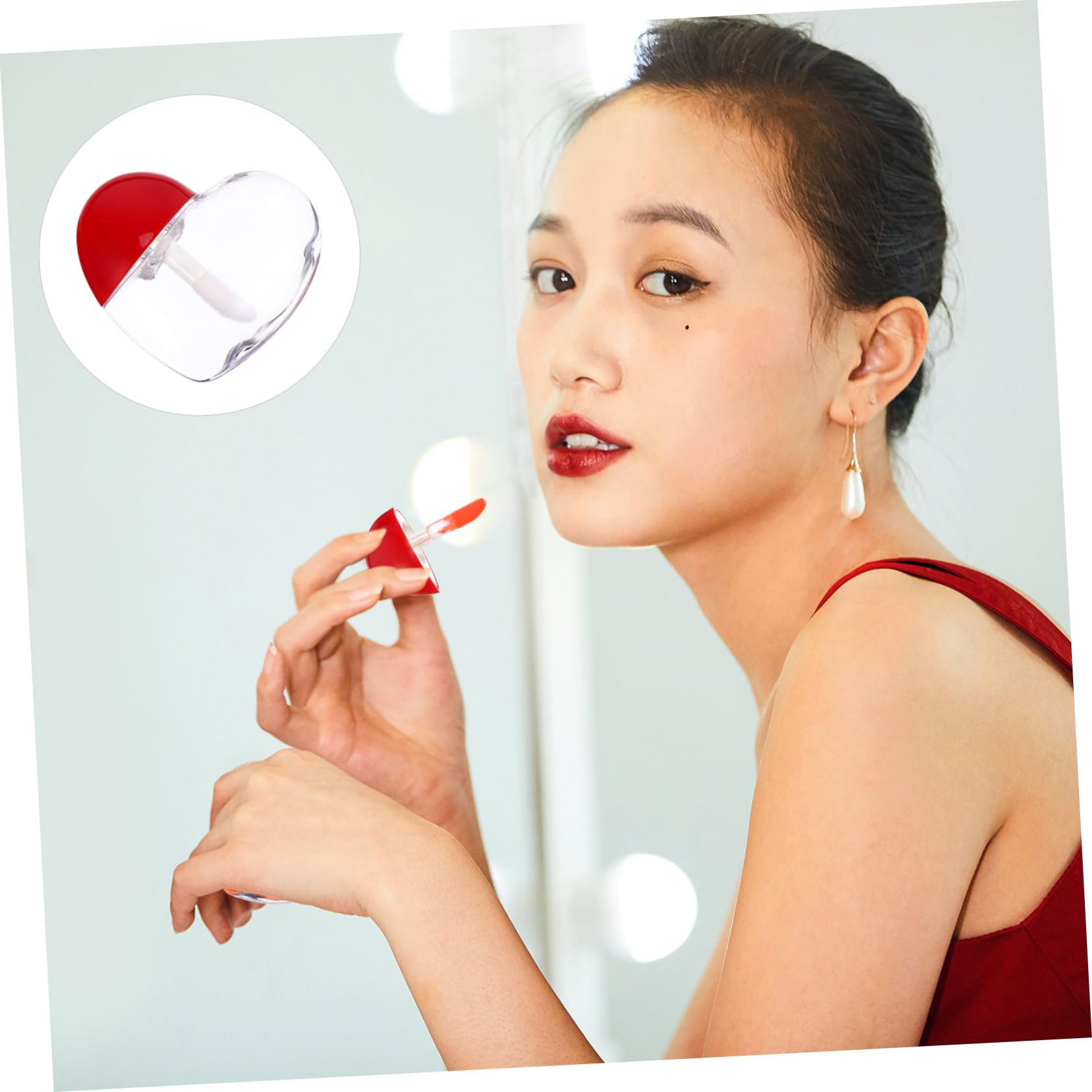 Baluue 40stücke Herzförmige Lip Gloss Tuben Auslaufsichere Behälter Für Lippenpflege Leere Lip Gloss Flaschen Für Selbstgemachte Kosmetik Für Make-up Und Lippenfarbe