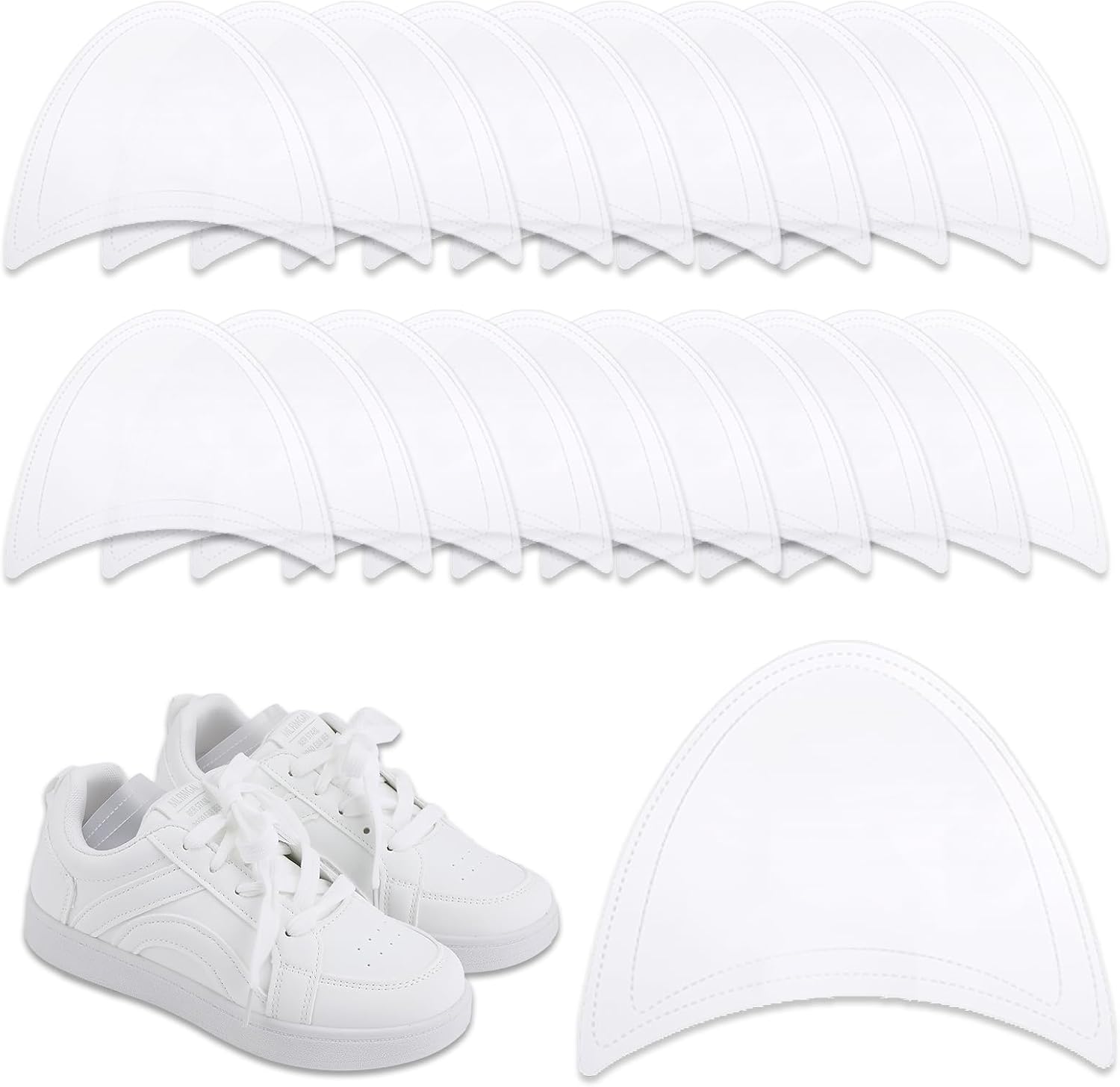 20 Pcs Shoe Crease Protector, Plastic Shoe Tree Inserts, Shoes Shaper for Sports Shoes Leater, Crease Protector Adjustable Boot Shaper Holder for Unisex