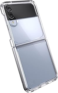 Speck Products Presidio Perfect Clear Flip Samsung Galaxy Z Flip4 5G Case, Clear/Clear
