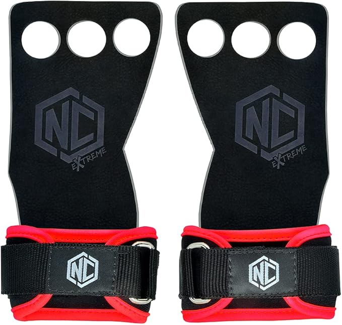 Luva Grip Munhequeira Pull Up Crossfit Protetor, Nc Extreme