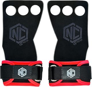Luvas Grip Cross Pull Up Couro Protetor Palmar 3 Furos Nc