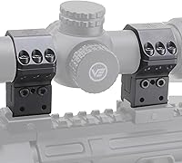 Vista 5 de Victoptics Altura de elevación ajustable de 1.181 in de 35 a 1.614 in, anillos de cola de milano, puede adaptarse a alcance de lente objetivo