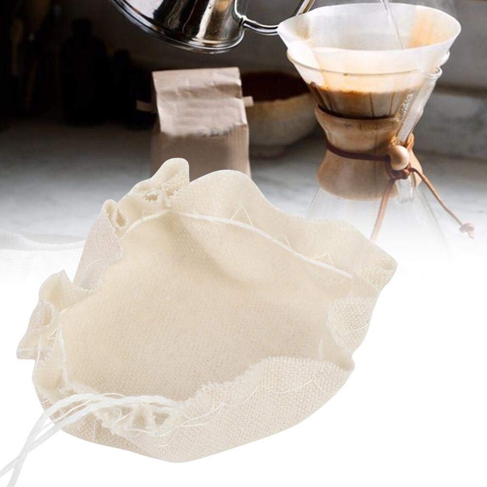 10 Filtri Per Caffè In Tessuto Di Cotone Per Sifone – Rete Sostitutiva Lavabile, Misura 10,5×10,5 Cm, Riutilizzabile Fino A 40 Volte - 2