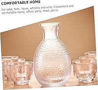 Vista 9 de Decantador de sake de hielo, recipiente de sake japonés transparente para elaboración de cerveza casera y producción de vino, diseño elegante