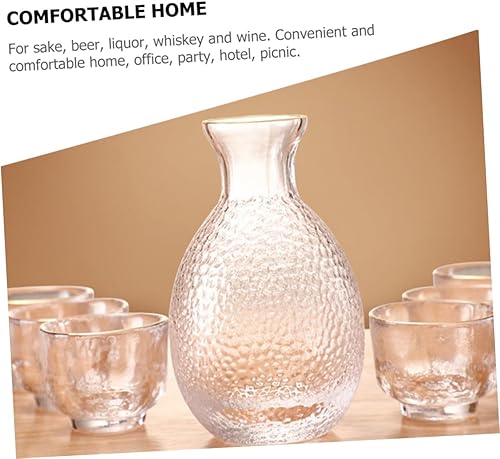 Miniatura 9 de Decantador de sake de hielo, recipiente de sake japonés transparente para elaboración de cerveza casera y producción de vino, diseño elegante para